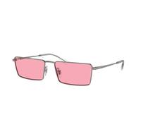 Ray - Ban Unisex RB3741 EMY 004/84 Sunglasses Metal Grey Pink Squared Normal