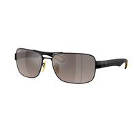Ray - Ban Unisex RB3763M F1205J Sunglasses Metal Black Grey Squared Polarized Mirror