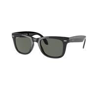 Ray-Ban Unisex RB4105 Folding Wayfarer Square Sunglasses, Black/Polarized G-15