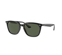 Ray - Ban Unisex RB4362 601/71 Sunglasses Injected Black Green Squared Normal