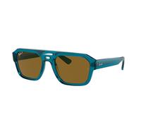 Ray - Ban Unisex RB4397 CORRIGAN 668383 Sunglasses Acetate Blue Brown Geometric Polarized