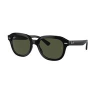 Ray - Ban Unisex RB4398 ERIK 901/31 Sunglasses Injected Black Green Squared Normal