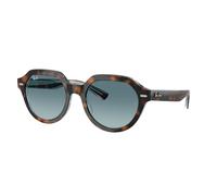 Ray - Ban Unisex RB4399 GINA 14133M Sunglasses Acetate Turtle Blue Squared Normal Shaded