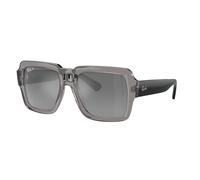 Ray - Ban Unisex RB4408 MAGELLAN 672582 Sunglasses Injected Grey Grey Squared Polarized Mirror