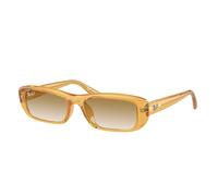 Ray - Ban Unisex RB4436D 668213 Sunglasses Injected Yellow Brown Pillow Normal Shaded