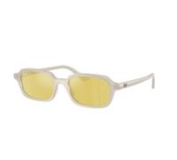 Ray-Ban Unisex Sunglass RB4455 Zuri Bio-Based - Frame color: Cloudy Warm White, Lens color: Yellow Mirror Flash Gold