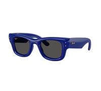 Ray-Ban Unisex Sunglass RB4940 Wayfarer Puffer - Frame color: Blue, Lens color: Ultra Black