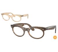 Ray - Ban Unisex RX2242V WAYFARER OVAL 8294 Optical frames Acetate Brown Transparent Round Normal