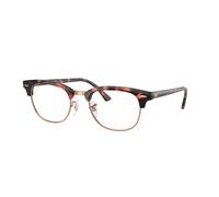 Ray-Ban Eyeglasses Unisex Clubmaster Optics - Havana Frame Clear Lenses 49-21