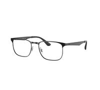 Ray - Ban Unisex RX6363 2904 Optical frames Metal Black Transparent Squared Normal