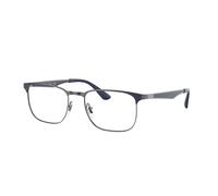 Ray - Ban Unisex RX6363 2947 Optical frames Metal Blue Transparent Squared Normal