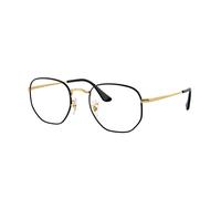 Ray - Ban Unisex RX6448 HEXAGONAL 3175 Optical frames Metal Black Transparent Geometric Normal
