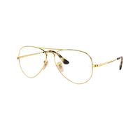 Ray - Ban Unisex RX6489 AVIATOR 2500 Optical frames Metal Gold Transparent Pilot Normal