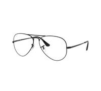 Ray - Ban Unisex RX6489 AVIATOR 2503 Optical frames Metal Black Transparent Pilot Normal