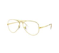 Ray - Ban Unisex RX6489 AVIATOR 3086 Optical frames Metal Gold Transparent Pilot Normal