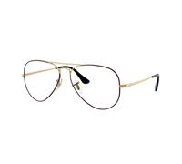 Ray - Ban Unisex RX6489 AVIATOR 3175 Optical frames Metal Black Transparent Pilot Normal