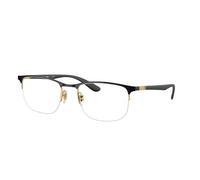 Ray - Ban Unisex RX6513 2890 Optical frames Metal Black Transparent Geometric Normal