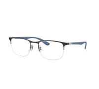 Ray - Ban Unisex RX6513 3161 Optical frames Metal Black Transparent Geometric Normal