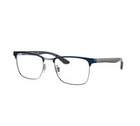 Ray - Ban Unisex RX8421 3124 Optical frames Metal Blue Transparent Squared Normal