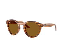 Ray-Ban Unisex Sunglass 2180 Reverse - Frame color: Striped Havana, Lens color: Dark Brown Polarized