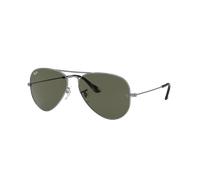 Ray-Ban Unisex Sunglass Aviator Classic - Frame color: Grey, Lens color: G-15 Green