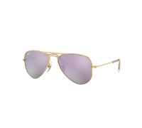 Ray-Ban Unisex Sunglass Aviator Kids - Frame color: Gold, Lens color: Lilac Flash