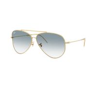 Ray-Ban Unisex Sunglass Aviator Reverse - Frame color: Arista Gold, Lens color: Clear Gradient Blue