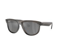 Ray-Ban Unisex Sunglass RBR0501S Boyfriend Reverse - Frame color: Transparent Dark Grey, Lens color: Silver