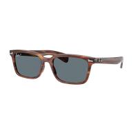 Ray-Ban Unisex Sunglass Brunel - Frame color: Striped Havana, Lens color: Dark Blue