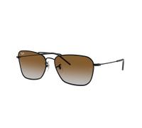 Ray-Ban Unisex Sunglass Caravan Reverse - Frame color: Black, Lens color: Brown
