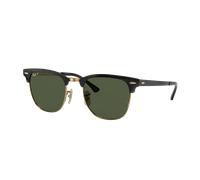 Ray-Ban Unisex Sunglass Clubmaster Metal - Frame color: Black On Gold, Lens color: G-15 Green Polarised