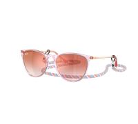 Ray-Ban Unisex Sunglass Erika Kids Summer Capsule - Frame color: Transparent Violet, Lens color: Clear Gradient Red Mirror Red