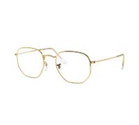 Ray-Ban Unisex Sunglass Hexagonal Blue-Violet Light Clear - Frame color: Gold, Lens color: Clear