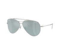 Ray-Ban Unisex Sunglass Lenny Kravitz X Aviator Reverse - Frame color: Silver, Lens color: Silver