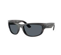 Ray-Ban Sunglasses Unisex Mega Balorama - Striped Gray Frame Blue Lenses 63-19