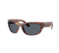 Ray-Ban Unisex Sunglass RB2289 Mega Balorama - Frame color: Striped Havana, Lens color: Blue