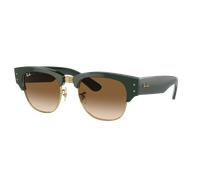 Ray-Ban Unisex Sunglass RB0316S Mega Clubmaster - Frame color: Green On Gold, Lens color: Light Brown