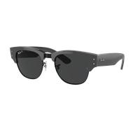 Ray-Ban Unisex Sunglass RB0316S Mega Clubmaster - Frame color: Grey On Black, Lens color: Black Polarised