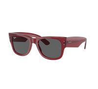 Ray - Ban Unisex RB0840S MEGA WAYFARER 6679B1 Sunglasses Acetate Red Grey Squared Normal