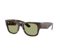 Ray - Ban Unisex RB0840S MEGA WAYFARER 902/4E Sunglasses Acetate Turtle Green Squared Normal