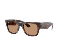 Ray - Ban Unisex RB0840S MEGA WAYFARER 902/53 Sunglasses Acetate Turtle Brown Squared Normal