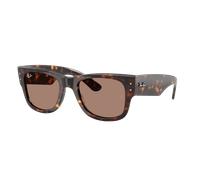 Ray-Ban Unisex Sunglass RB0840S Mega Wayfarer Summer Capsule - Frame color: Havana, Lens color: Light Violet