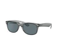 Ray-Ban Unisex Sunglass RB2132 New Wayfarer Classic - Frame color: Transparent Grey, Lens color: Dark Blue