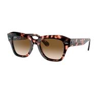 Ray-Ban Unisex Sunglass RB2186 State Street Fleck - Frame color: Pink Havana, Lens color: Light Brown Gradient