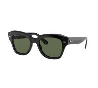 Ray-Ban Unisex Sunglass RB2186 State Street - Frame color: Black, Lens color: G-15 Green