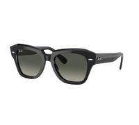 Ray-Ban Unisex Sunglass RB2186 State Street - Frame color: Black, Lens color: Grey
