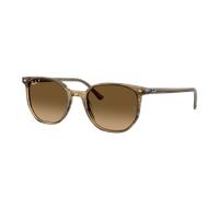 Ray-Ban Unisex Sunglass RB2197F Elliot - Frame color: Striped Green, Lens color: Polarized Brown Gradient