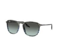 Ray-Ban Unisex Sunglass RB2203 - Frame color: Striped Grey & Blue, Lens color: Blue/Black