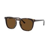 Ray-Ban Unisex Sunglass RB2210F - Frame color: Havana, Lens color: Brown Polarized
