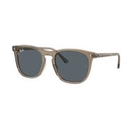 Ray-Ban Unisex Sunglass RB2210F - Frame color: Transparent Brown, Lens color: Blue